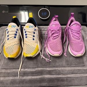 Nike Air Max 270 Kids Sneakers - Yellow, Blue, and Pink